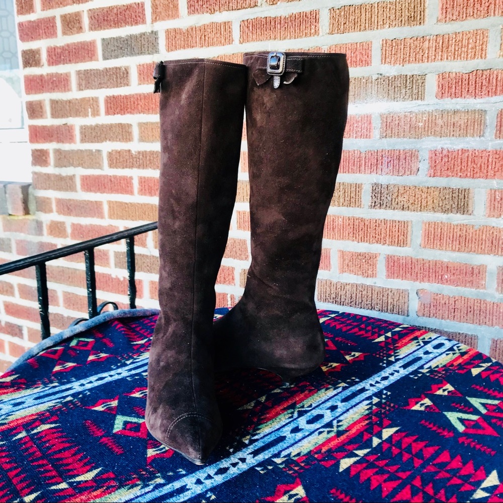 Prada Miu Miu Suede Knee Boots - image 3